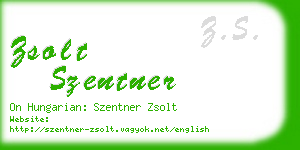 zsolt szentner business card